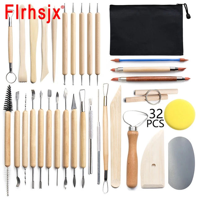 32pcs/set Clay Tools Sculpting Kit Sculpt Smoothing Wax Carving Pottery  Ceramic Polymer Shapers Modeling Carved DIY Clay Tools - AliExpress