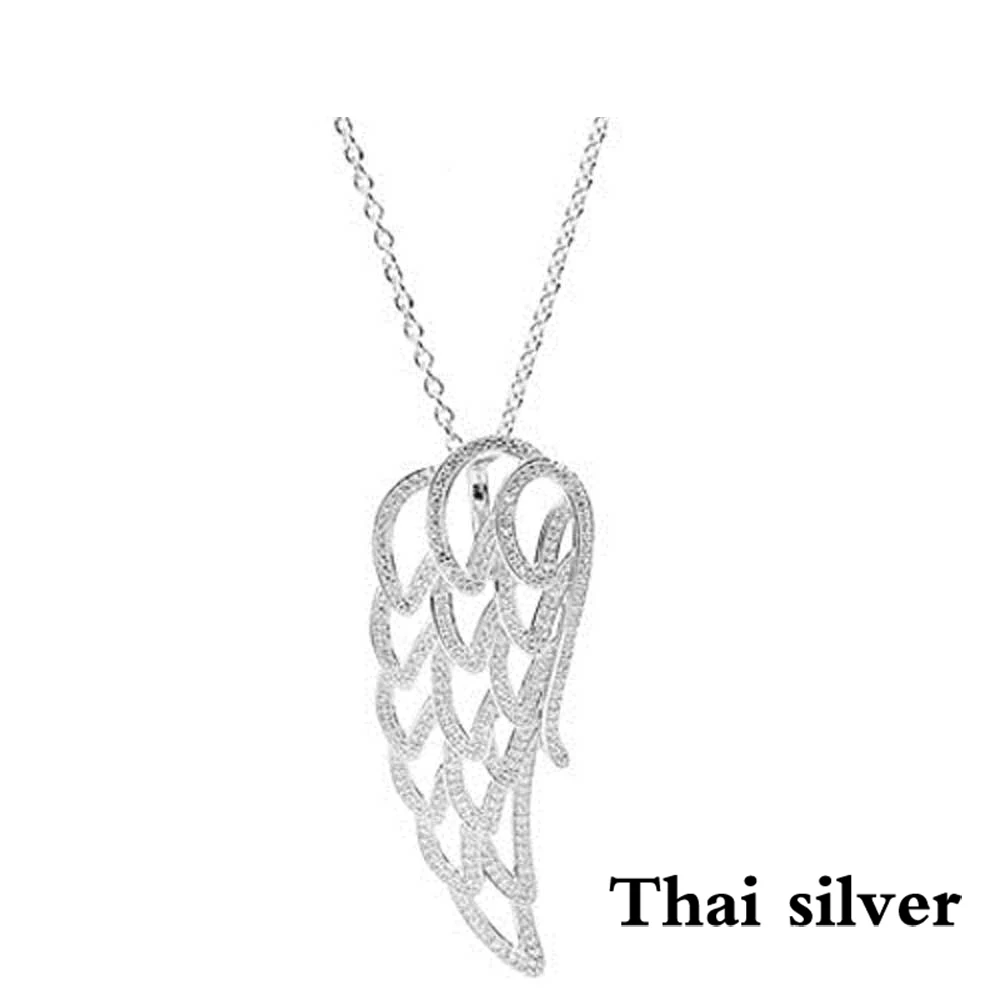 NEW Thai Silver Vintage Pearl Necklace Anniversary Engagement Gift Party Wedding Limited Edition Original Jewelry - Цвет камня: PDLYB0688