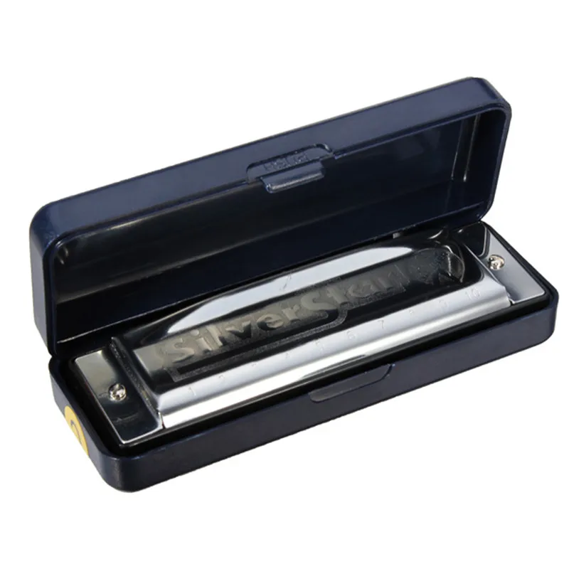 Высококачественная серебряная звезда HOHNER C Key 10 отверстий блюз джаз губная