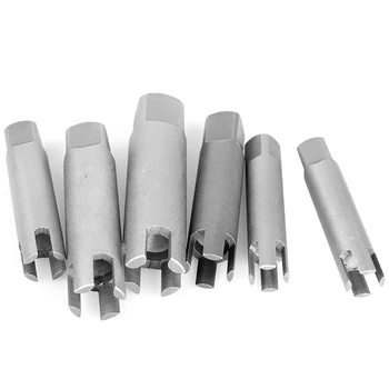 

6Pcs Damaged Nut Bolt Remover Kit Stud Extractor Bolt Screw Extractor Steel Broken Tap Extractor Screw Tap Extractor Set
