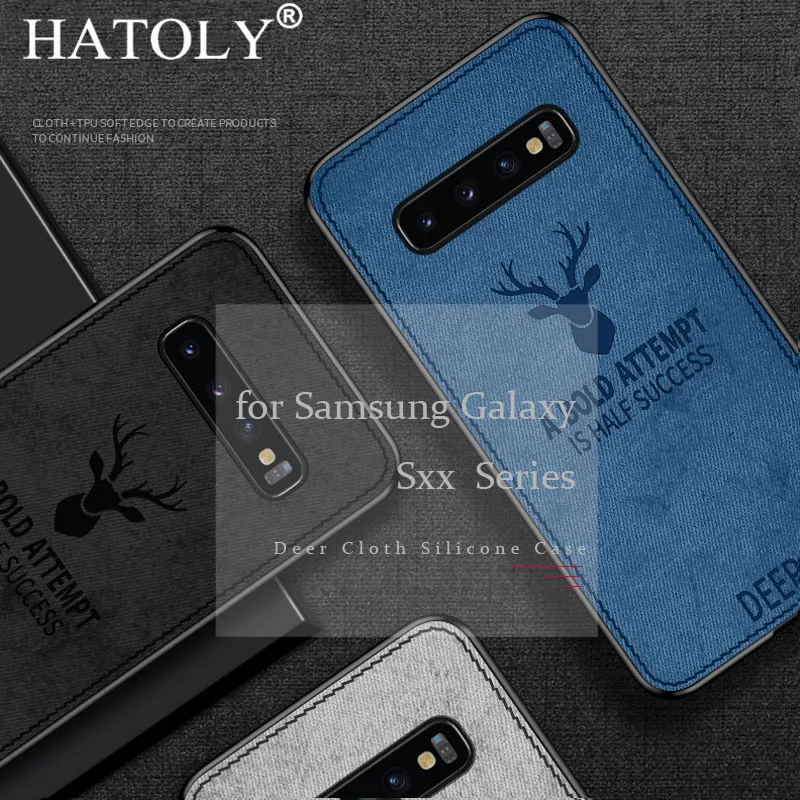 Deer Cloth Silicone Case For Samsung Galaxy S10 Matte Soft TPU Anti-knock Fabric Back Cover Cases for E | Мобильные телефоны и