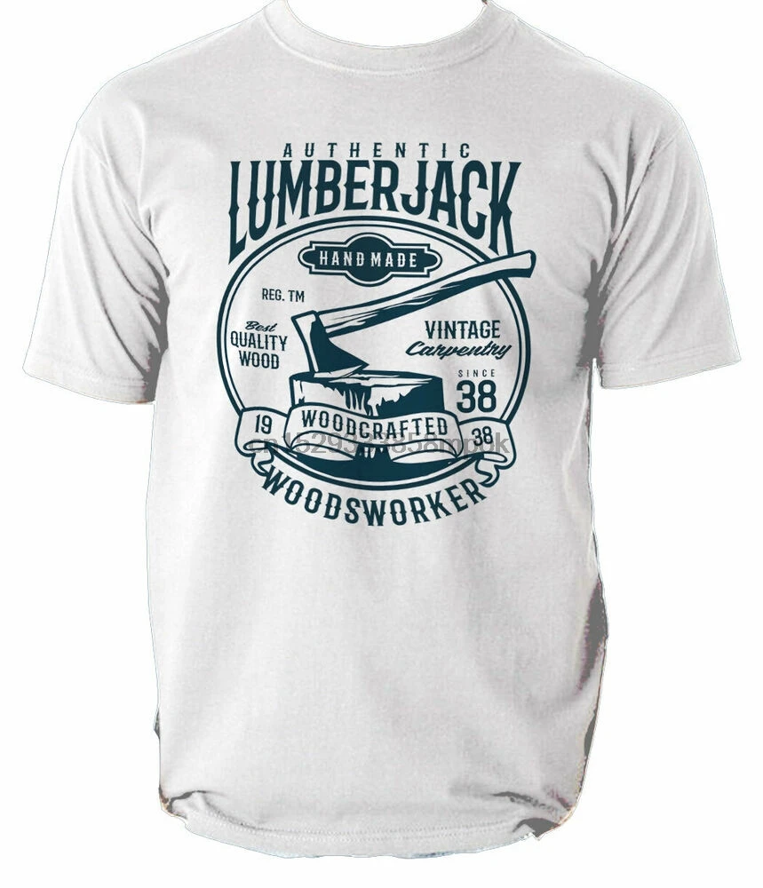 fluit beweeglijkheid Imperialisme Authentieke Lumberjack T shirt Heren Retro Zaag Bijl Hout Werk Hals S 3XL|T- shirts| - AliExpress