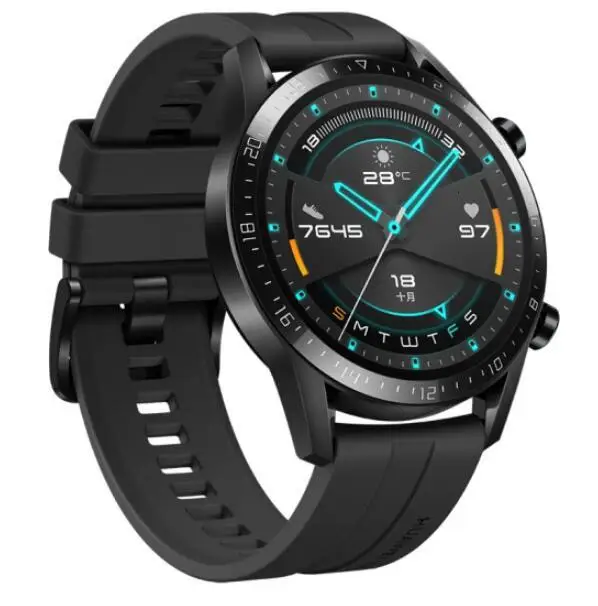 Оригинальные Смарт-часы huawei GT 2, Bluetooth 5,1, кислородный трекер, срок службы батареи 14 дней, Bluetooth звонки, частота сердечных сокращений, новинка - Цвет: 46mm Matte Black