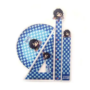 

4pcs/ Set Of Art Painting Template Ruler Puzzle Stationery Drawing Office Children'S Supplies Figure Cartoon Ruler Statione K1C3