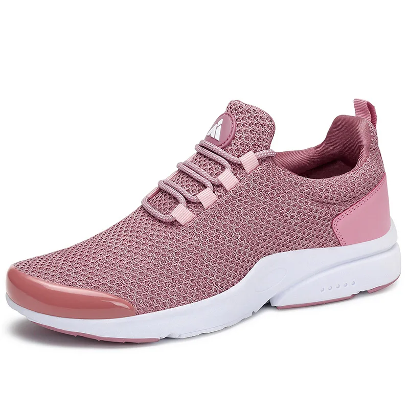 Летняя обувь для бега; Мужская Спортивная обувь; кроссовки с дышащей сеткой; женские осенние кроссовки для бега; спортивные кроссовки; нескользящие; Zapatillas - Цвет: Pink 2