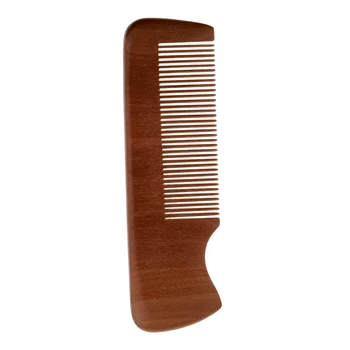 

Handmade Peach Wood Comb Anti-Static Hair Care Comb w/ Handle Wooden Comb Fine Tooth Comb