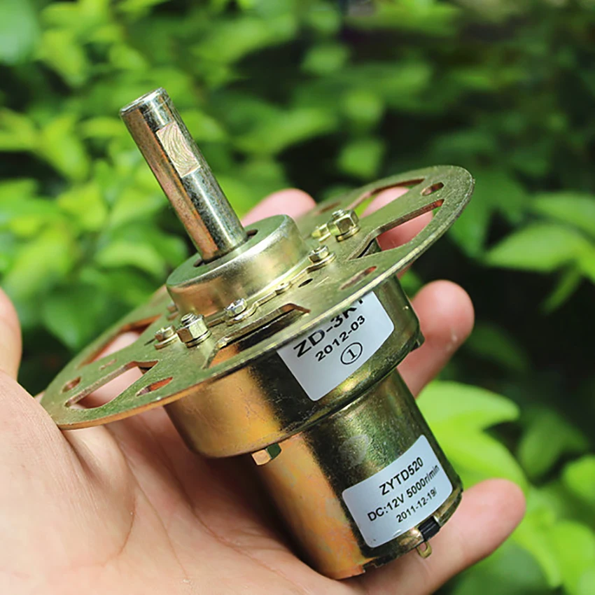 Регулятор напряжения постоянного тока мотор-редуктор DC 12V все автоматическая коробка передач с шариковым подшипником, Угольная щетка Commutator, диаметр вала 10 мм