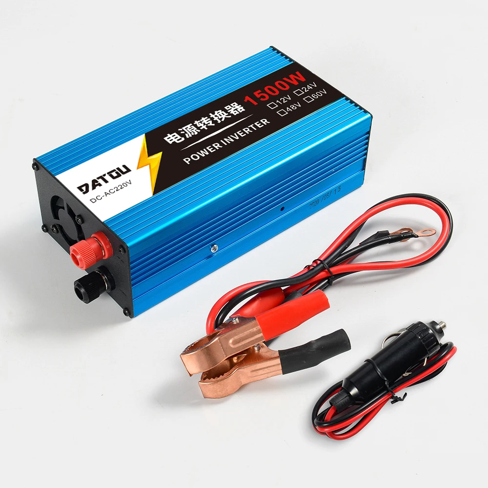 

1500W car power inverter DC12V 24V to 220V 240V modified sine wave converter for mobile phone charging, laptop charging, etc.