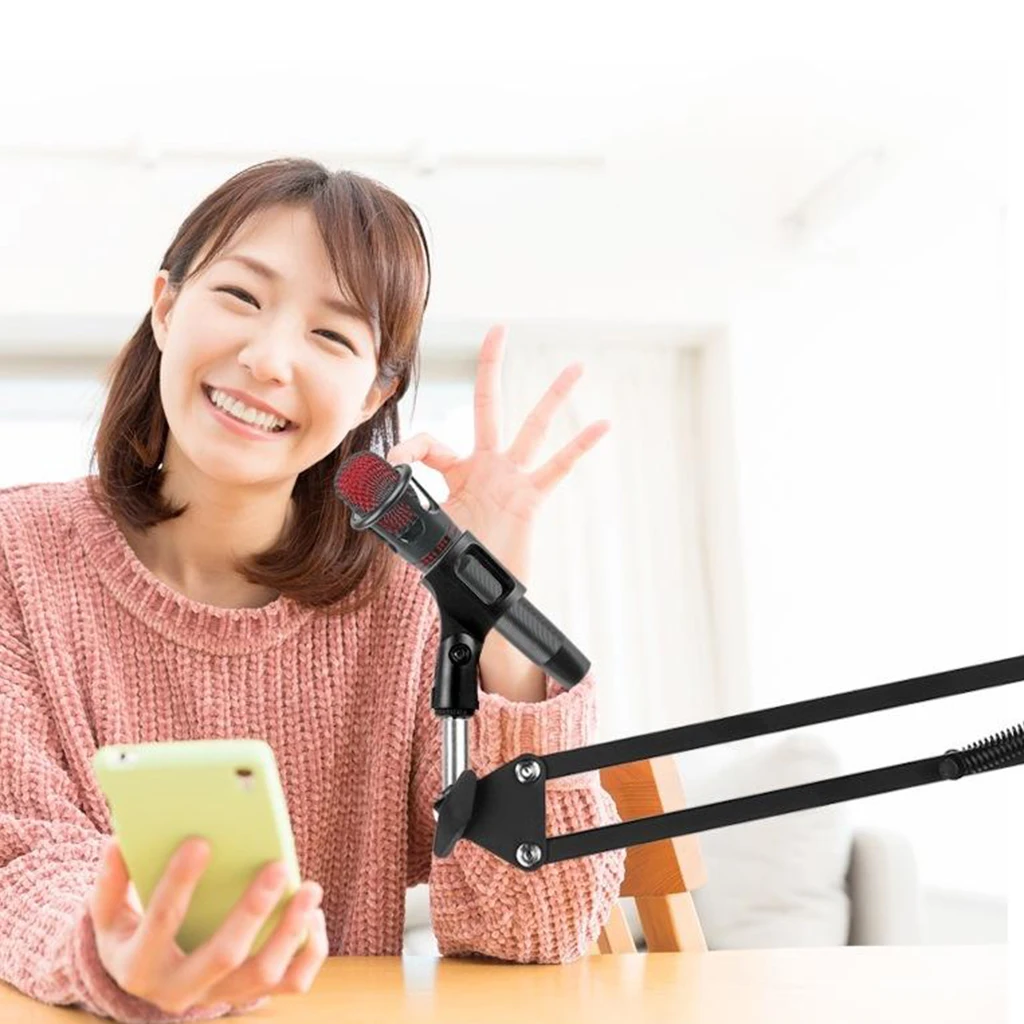 Adjustable Studio Microphone Boom Mount Arm Stand Windscreen  Filters Video Recording Live Broadcast Stages