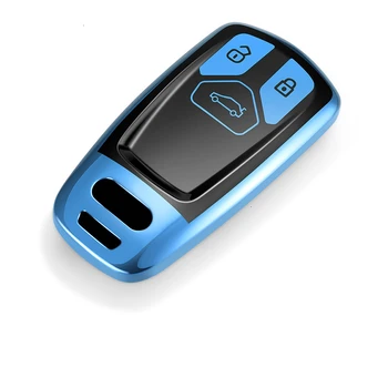 

Hight Quality TPU Case Key Cover For Audi B9 A4 Q5 Q7 TT TTS 8S 2016 2017 Keychain Key Cover Cap Holder Protector Case For Keys