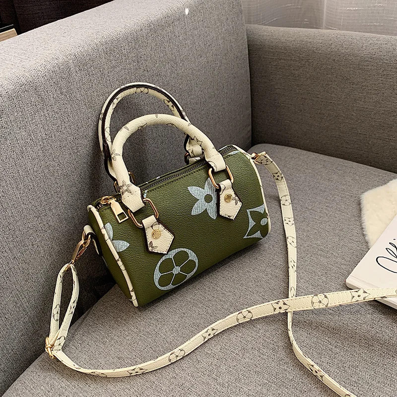 Высококачественная большая сумка на плечо с цепочками, женские дорожные сумки, роскошные сумки, женские брендовые сумки, дизайнерские сумки с монограммой - Цвет: 3825 Small Green