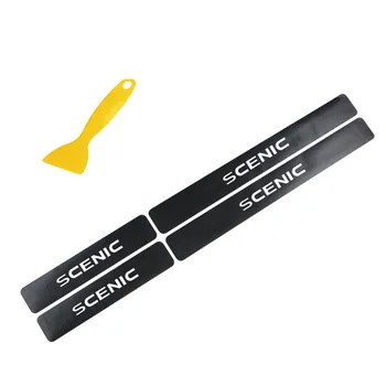 

Car Door Sill Scuff Cover Sticker Protector For Renault Scenic Car Accessories Interior Carbon Fiber Anti Scratch Decal 4Pcs