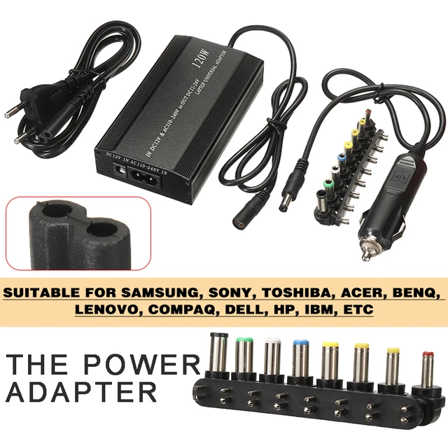 Adaptateur d'Alimentation pour Ordinateur Portable, Chargeur de Voiture  pour Samsung, HP, DELL, Lenovo, Câble de Prise UE, 120 W - AliExpress