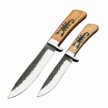 

Mengoing Forging Tactical Straight Knife 57HRC Hardness Survival Fixed Blade Knives Outdoor Hunting Tools