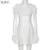 KLALIEN Fashion Elegant Bow White Female Mini Dress Summer Party Birthday Festival Cute Sexy French Romantic Silk Dress Wom