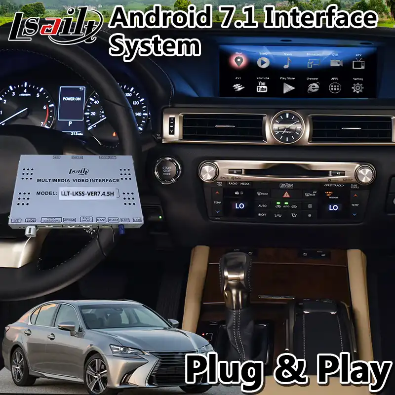 Lsailt Android Video Interface For Lexus Gs200t Gs350 With Mouse Control Car Gps Navigation For 2013 2019 Year Gs