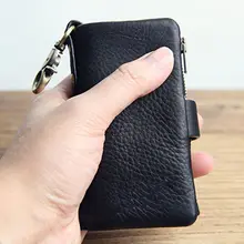 Мужской кожаный Длинный кошелек ID кредитный держатель для карт брелок сумка сумочка C90E