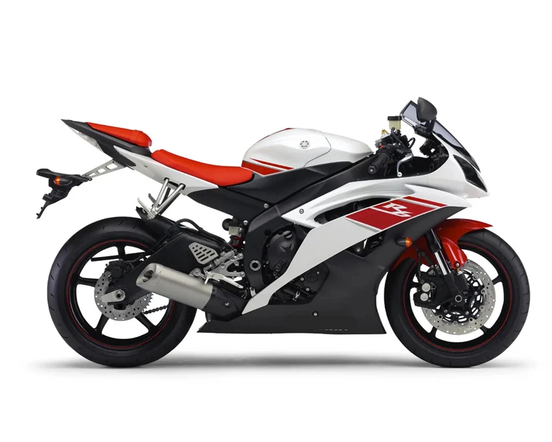 Мотоцикл окрашенные ABS впрыск набор для ухода за кожей Yamaha YZF R6 YZFR6 YZF-R6 2008 2009 2010 2011 2012 08-12 обтекатель черный - Цвет: White red