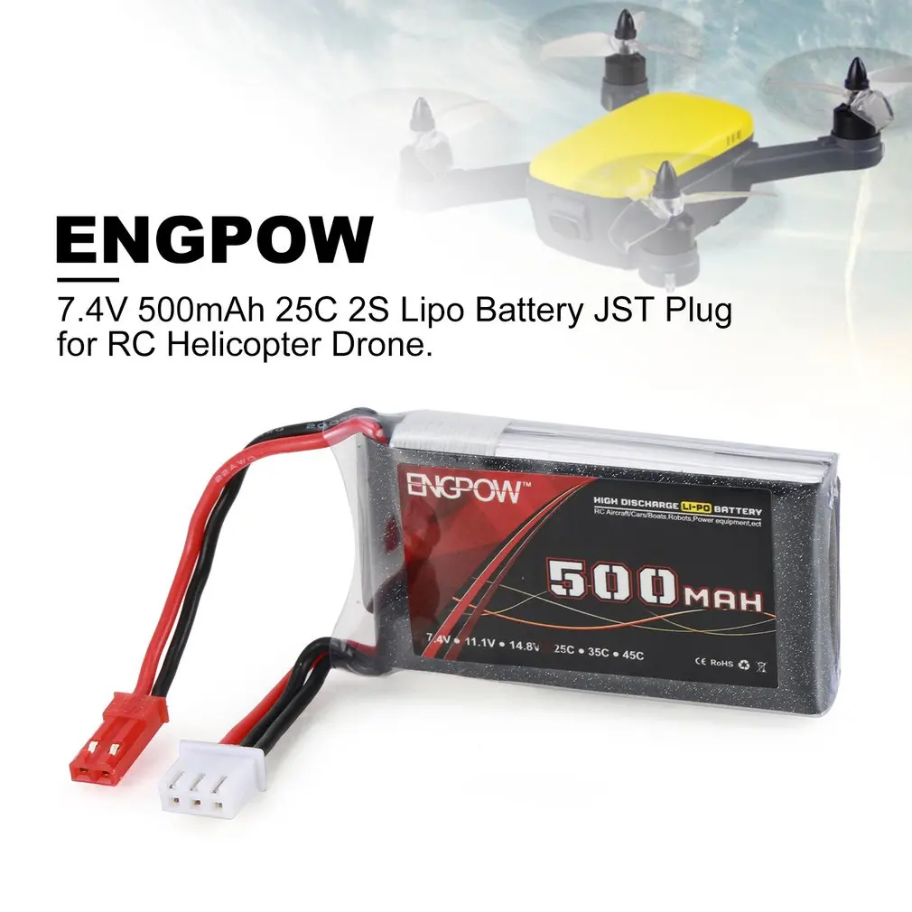 ENGPOW 11.1V 1500mAh 25C 3S 1P Power Lipo Battery T Plug Rechargeable for RC Racing Drone Quadcopter Helicopter Airplane