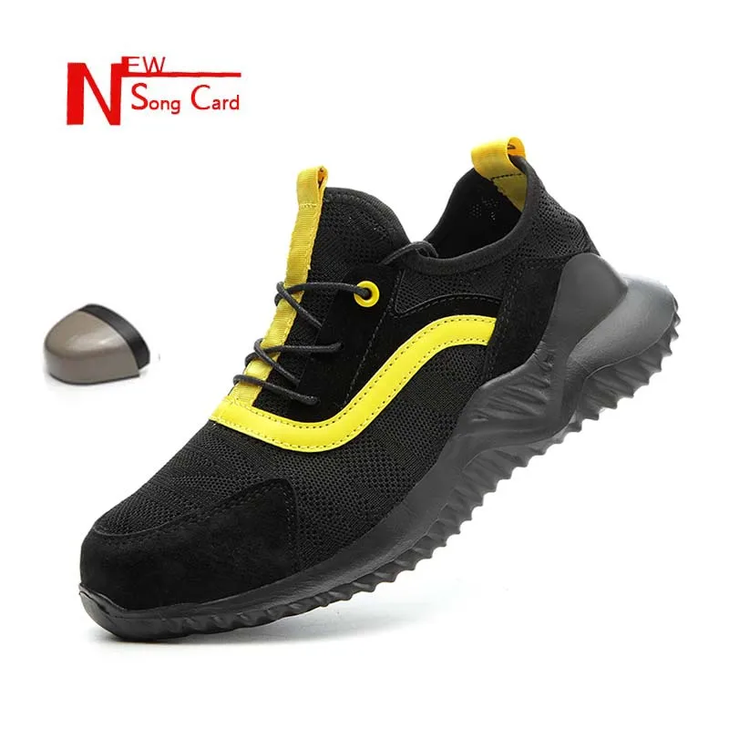 

2019Men's lightweight and comfortable steel head work safety shoes sports shoes soft bottom shoes anti-puncture anti-skid shoes