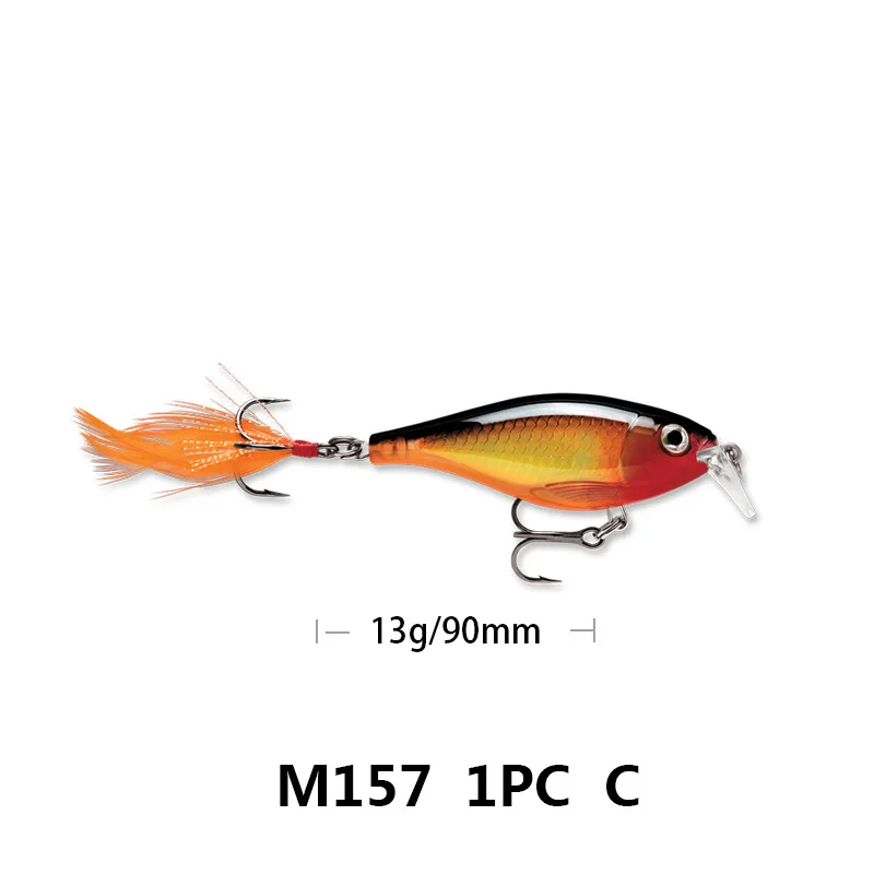 Minnow wobblers fishing gear lure trout Artificial hard bait jerkbait surface dog walking 90mm 13g for bass pike perch - Цвет: C