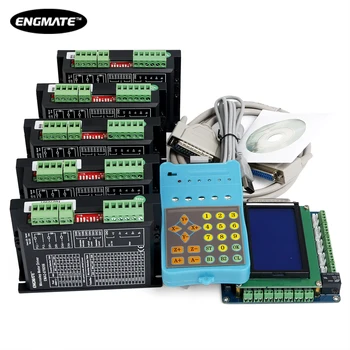 

SAVEBASE 5 Axis CNC Kit with DM756D Digital Hybrid Microstep Motor Driver 5Axis Professional Breakout Board Support Nema 23/34