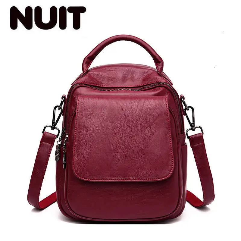 

Female Multifunction Backpacks For Girls Sac A Dos Women Leather Backpacks Large Capacity School Bags For Girls Back Pack New