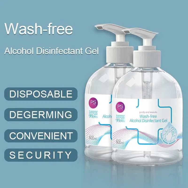 500ml Anti Bacterial Disposable Hand Sanitizer Hand Disinfection Gel Quick-Dry Handgel for Kids Adults Home Bathroom
