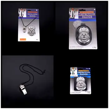 

Kids Pretend Play Toys Children Occupation Role Play America Police Special Badge with Chain Toys for Boys Girls