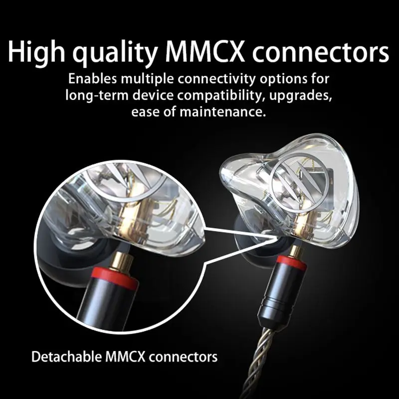 BGVP DM7 6BA мониторы HiFi наушники Ноулз драйверы Sonion настроить IEM Fever музыка Спорт гарнитура со съемным MMCX кабель