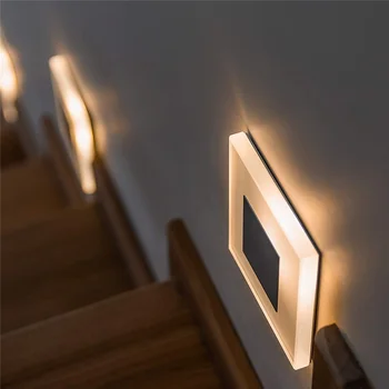 

3W LED Wall Light Acrylic Sconce Lamp Recessed Footlight Stair Step Decorative Night Lights Modern Aluminum Lighting Fixture