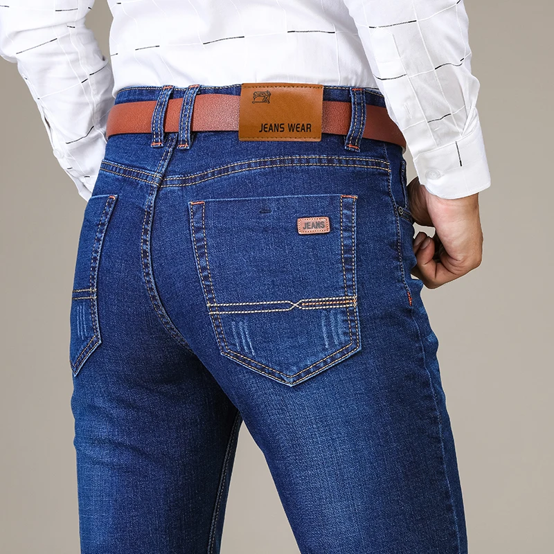 Мужские классические джинсы Jean Homme Pantalones Hombre men Spijkerbroek Mannen мягкие черные