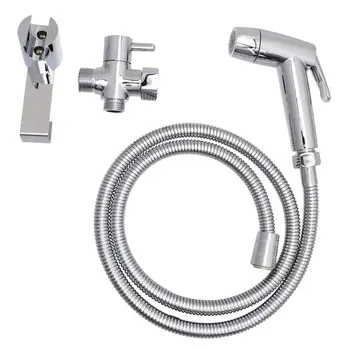 

1 Set of Bidet Sprayer Toilet Flushing Spray Head Bidets Spraying Head Bidet Nozzle Silver with US Plug Silver