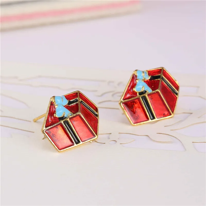 PickyanDco корейские рождественские серьги мультфильм Лось рождественские гвоздики дерево серьги для женщин Снежинка Санта Клаус ювелирные изделия подарок XC030