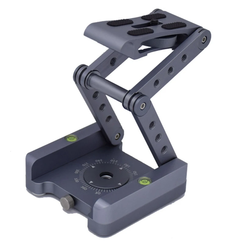 

Z-Shaped Flex Tilt Tripod Head Folding Z Tilt Head 360 Rotary Quick Release Plate for Nikon Canon Sony Pentax Dslr Camera