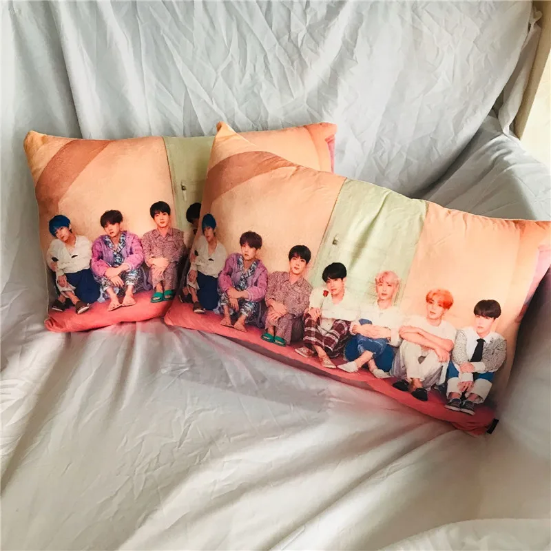 KPOP Bangtan мальчики карта душа Persona одна сторона Подушка Чехол кровать подушка домашний декор JUNG KOOK SUGA J-HOPE