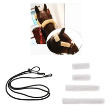 Лошадиные носилки для конного спорта+ 4 шт. флисовые носовые повязки для лошадей с лямками на шее