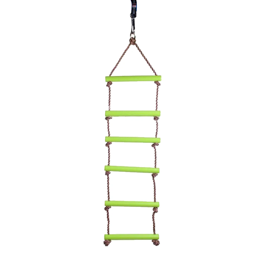Kids Outdoor Swing Seat Climbing Ladder Disc Rope Swingset Backyard Garden Toy
