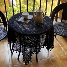 Duszpasterska ręcznie robiona na szydełku kwadratowy bawełniany obrus balkon do sypialni korytarz spotkanie przy herbacie okrągły stół narzuta na pianino tkaniny Tapete Nappe