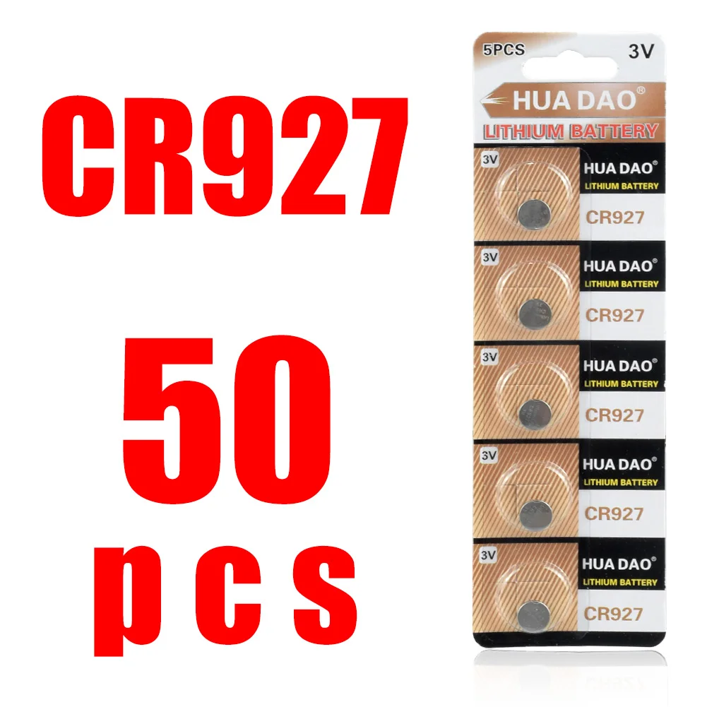 50 шт. 3 в CR927 CR 927 литиевая Кнопка батарея для монет BR927 ECR927 LM927 5011LC KCL927 DL927 батареи |