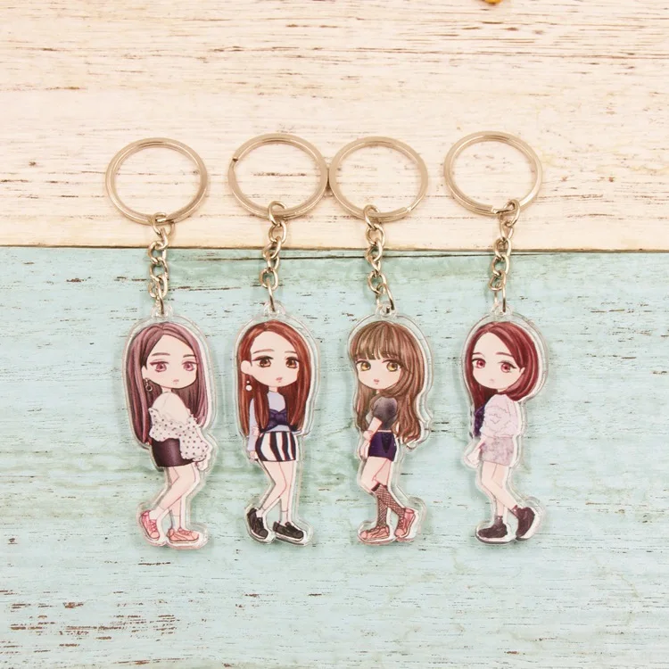 [Двусторонний] BLACKPINK Park cai ying Lisa jin zhi xiu сопутствующие товары мультяшный акриловый кулон брелок 013