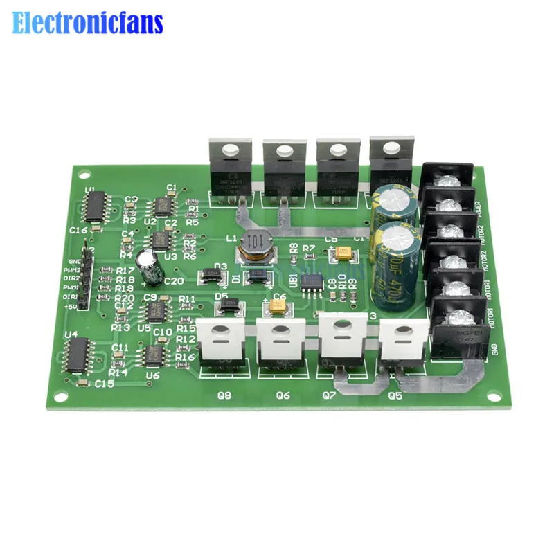 Плата модуля драйвера двойного двигателя IRF3205 плата H bridge DC MOSFET 3 36 в 10A Peak30A