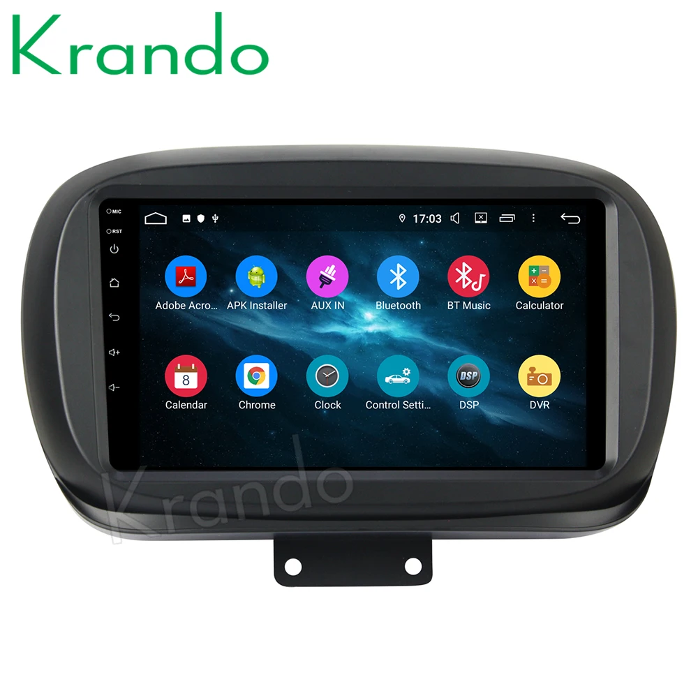 Krando " Android 9,0 для fiat 500X+ автомобильный Радио dvd-плеер навигационный мультимедийный плеер с bluetooth