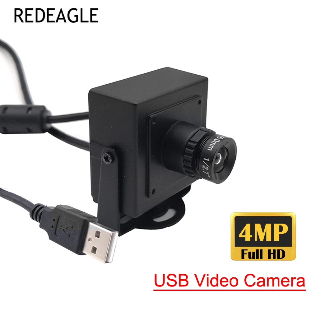 REDEAGLE 3.6m 6mm 12mm Lens 4 Megapixe USB Webcam MJPG 30fps High Speed 4MP 1080P Video Box Camera UVC For PC Computer Skype benq dvy21 web camera medium small meeting room 1080p fix glass lens h87° v 55° d88° viewing angles 1080p 30fps echo cancellation 0 5 lux low