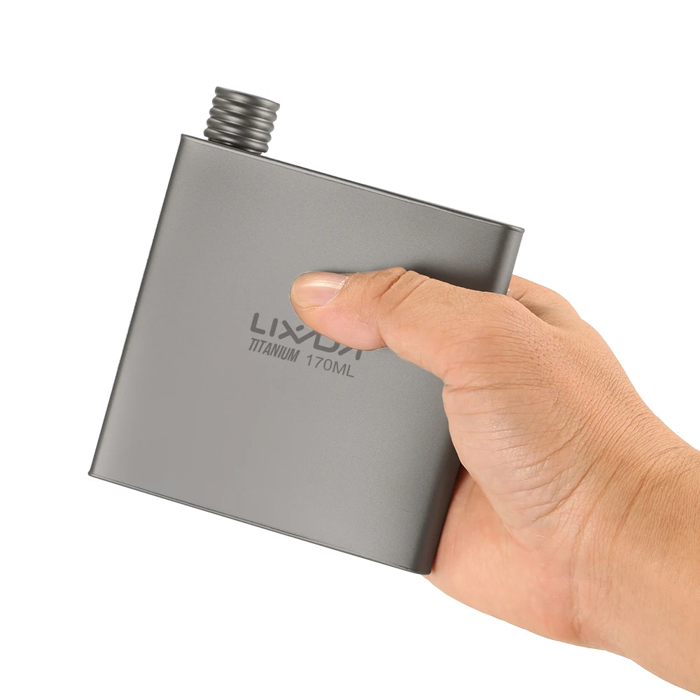 Lixada Titanium Wine Flask 170ml Lightweight Outdoor Portable Alcohol