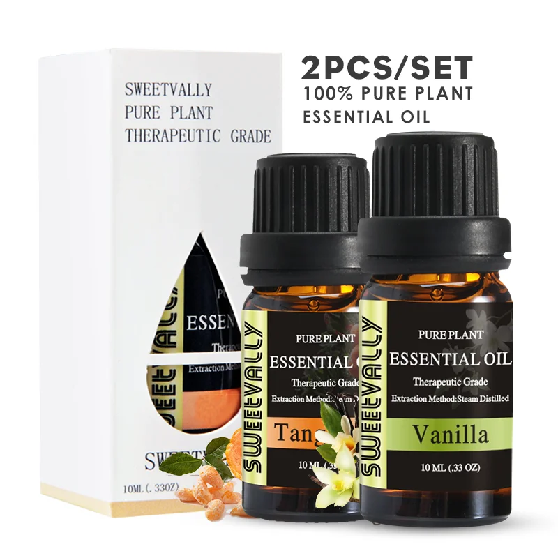 Sweetvally 2pcs/3pcs Plant Essential Oils 100% Natural Pure Water Soluble Oil for Fragrance Lamp |