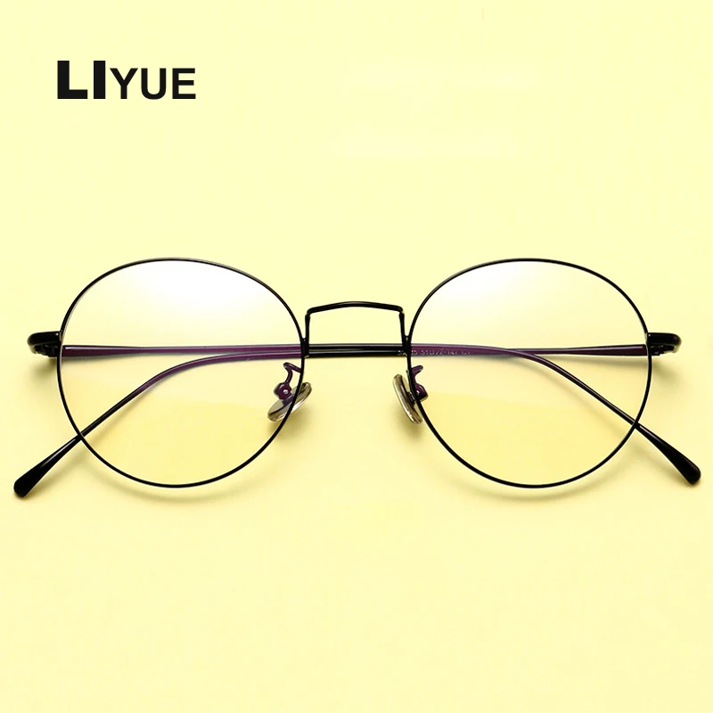 

Round Retro optical glasses frame Women Men Eyeglasses Transparent Full Metal Computer Korean Prescription Myopia eyewear frams