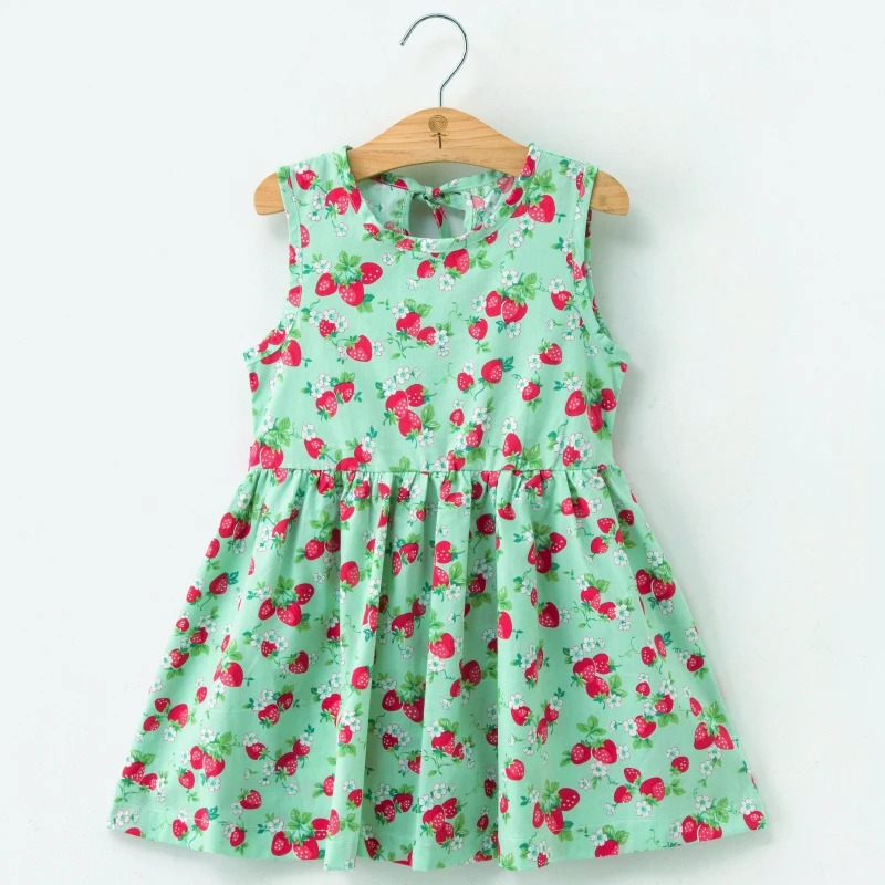 Платье для девочек; Новинка года; летнее платье с принтом; хлопковое платье для маленьких девочек; хлопковое платье принцессы с цветочным рисунком для маленьких девочек - Цвет: K01