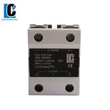 

Single phase Solid state relay 40A SSR relay input 3-32VDC,output 5-220VDC LeiChuang TEC new