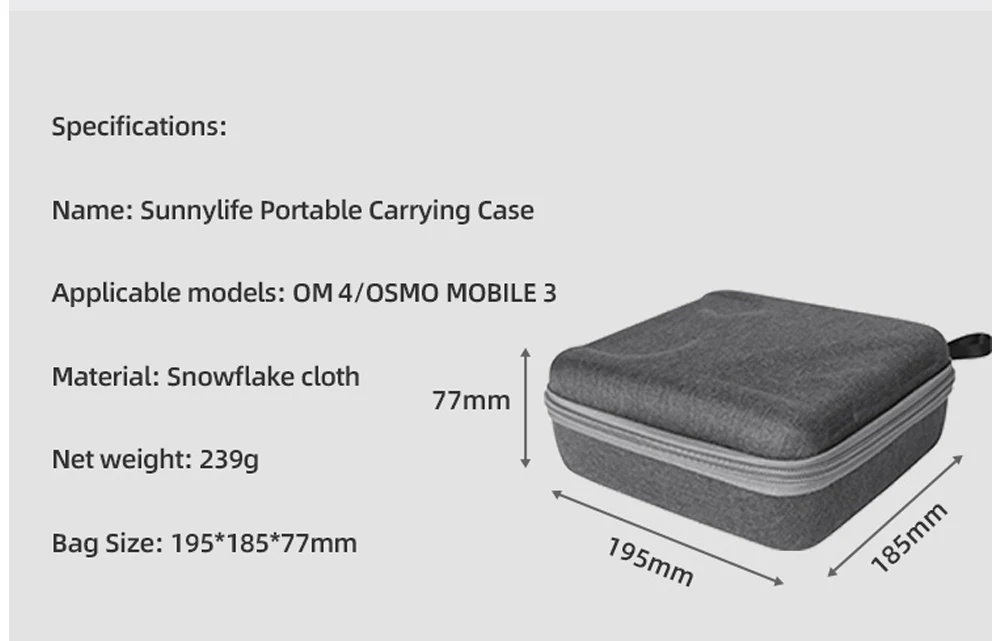 Storage Bags For DJI OM 4 Grey Durable Carrying Case Osmo Mobile 3 Handheld 3 H8df8d4c2b90d4b23a1c73bab43fcbd2f7
